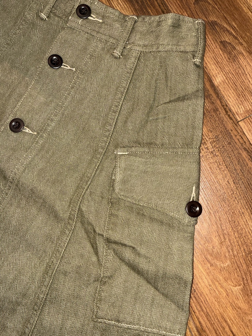 RRL Olive Slub-Denim Skirt - Picture 5 of 16